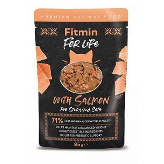 Fitmin FL cat kapsa Sterilized Lososová 85g Fitmin FL cat kapsa Sterilized Lososová 85g