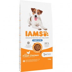 IAMS Vitality Adult Light in fat - suché krmivo pro psy s nadváhou - 12 kg