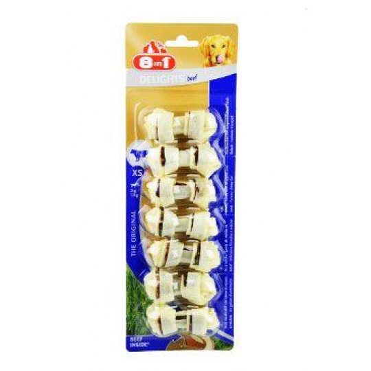 Pochoutka 8in1 Delights Beef Bones  XS/7ks