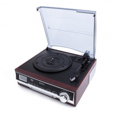 Camry Premium CR1113 Gramofon s řemínkovým náhonem Černá, Chrom, Dřevo