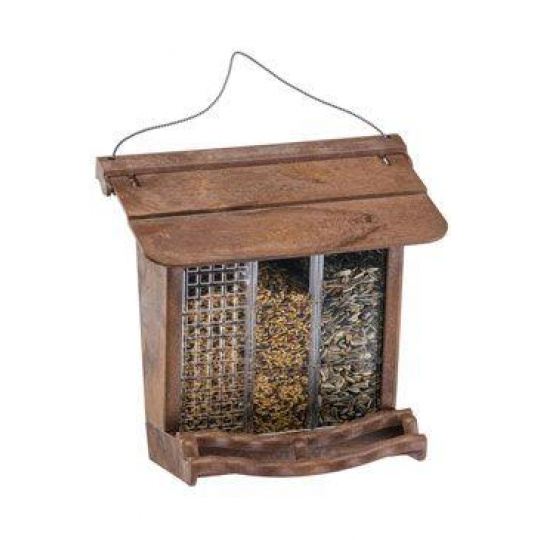 Krmítko venkovní plastové JOK 11 dekor dřevo FP Krmítko venkovní plastové JOK 11 dekor dřevo FP