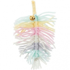 Peříčko z vlny s rolničkou, hračka pro kočky, 14 cm, polyester Peříčko z vlny s rolničkou, hračka pro kočky, 14 cm, polyester