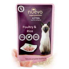 Nuevo kotě kapsa drůbeží s rýží 85g Nuevo kotě kapsa drůbeží s rýží 85g