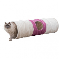 XXL tunel pro kočky, plyšový se šustící fólií, 3 otvory, ø 35 × 115 cm