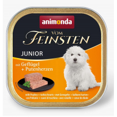 ANIMONDA Vom Feinsten Junior Poultry and turkey heart - mokré krmivo pro psy - 150g