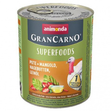 GRANCARNO Superfoods krůta,mangold,šípky,lněný olej 800 g pro psy GRANCARNO Superfoods krůta,mangold,šípky,lněný olej 800 g pro psy