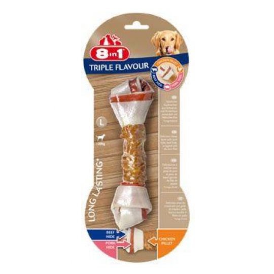 Pochoutka 8in1 Flavours Triple Flavour Bone L/1ks