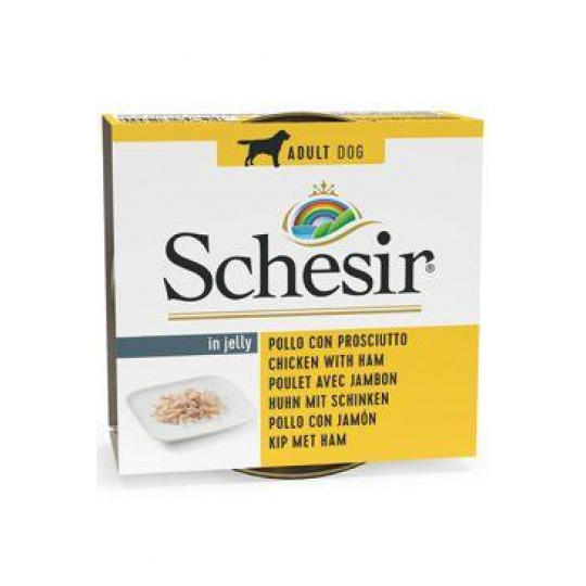 Schesir Dog konz. Adult kuře/šunka 150g Schesir Dog konz. Adult kuře/šunka 150g
