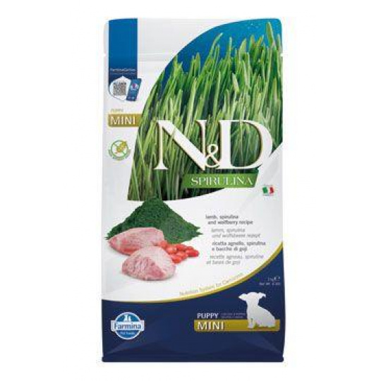 Farmina N&D dog SPIRULINA (GF) puppy mini, lamb 2 kg