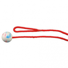 Vrhací míč z tvrdé gumy na šňůře  5 cm/1 m