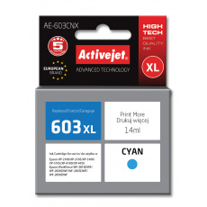 Activejet Inkoust AE-603CNX (náhradní inkoust Epson 603XL T03A24; Supreme; 14 ml; modrý)