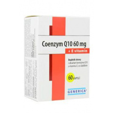 Coenzym Q 10 60mg + vitamín E 60cps Generica Coenzym Q 10 60mg + vitamín E 60cps Generica