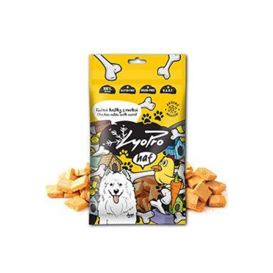 Lyopro Dog poch. mrazem sušené Kuř. kostky s mrkví 50g