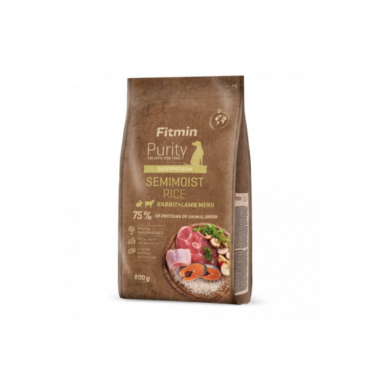 FITMIN Purity Rice Semimoist Rabbit & Lamb - suché krmivo pro psy - 800g