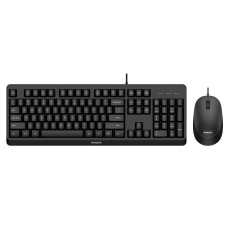 Philips 2000 series SPT6207BL/00 klávesnice Obsahuje myš USB QWERTY Anglický Černá Philips 2000 series SPT6207BL/00 klávesnice Obsahuje myš USB QWERTY Anglický Černá