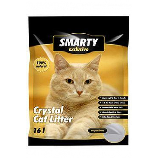 Podestýlka Smarty Exclusive silikát, bez vůně 16l