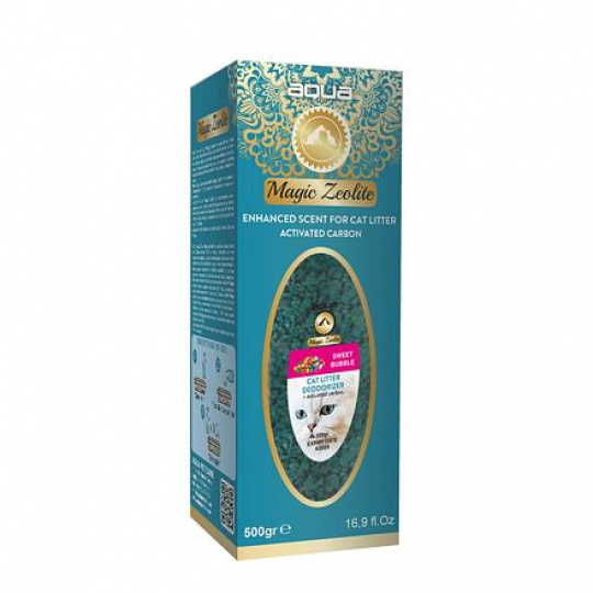 AQUA Magic Zeolite BUBBLE GUM - granulovaný deodorant pro kočičí WC,  500 g