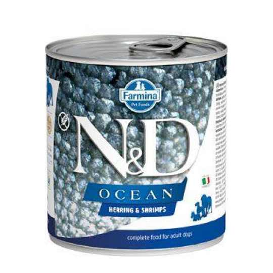 Farmina N&D dog OCEAN herring & shripms konzerva 285 g