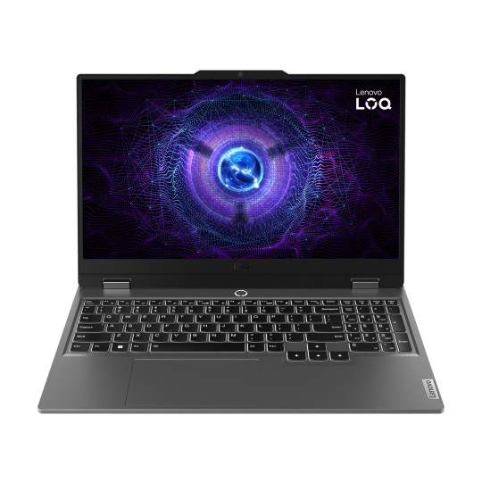 Lenovo LOQ Intel® Core™ i5 i5-12450HX Laptop 39,6 cm (15.6") Full HD 16 GB DDR5-SDRAM 512 GB SSD NVIDIA GeForce RTX 4050 Wi-Fi 6 (802.11ax) Windows 11 Šedá