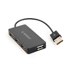 Gembird UHB-U2P4-04 rozbočovač rozhraní USB 2.0 480 Mbit/s Černá