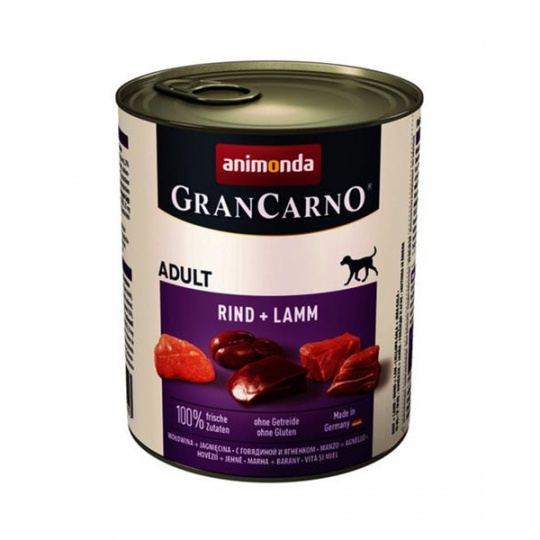 Animonda pes GRANCARNO konz. Adult hovězí/jehněčí 800g