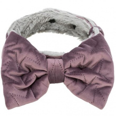 Xmas collars - set  8 ks vánočních obojků s mašlí, samet/plyš, lila/zelená Xmas collars - set  8 ks vánočních obojků s mašlí, samet/plyš, lila/zelená