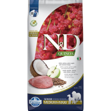 Farmina N&D dog QUINOA (GF) senior med/max jahňacie, zelené jablko a kokos 7 kg