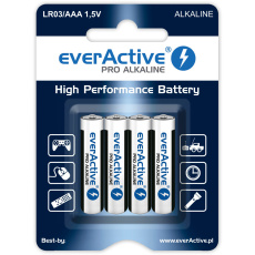 EverActive Pro Alkalické baterie LR6 AA - blistr po 4 kusech