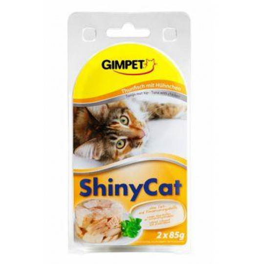 Gimpet ShinyCat konz. tuňak&kuřecí 2x70g
