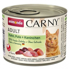 ANIMONDA konzerva CARNY Adult - kuře, krůta+králík 200g ANIMONDA konzerva CARNY Adult - kuře, krůta+králík 200g
