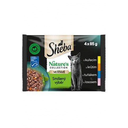 Sheba kapsa Nature's Collection mix výběr 4x85g