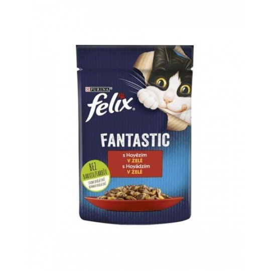 Nestlé FELIX Fantastic cat hovädzie želé kapsička 26x85 g