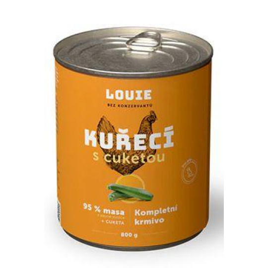 Louie Dog konz. Kuřecí s cuketou 800g Louie Dog konz. Kuřecí s cuketou 800g
