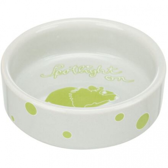 Keramická miska s puntíky, pro křečky, 90 ml/ o 8 cm