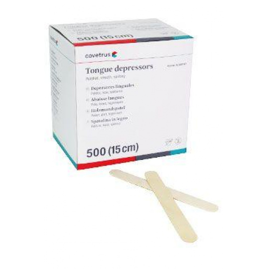 Špachtle na jazyk dřevěná nesterilní 15cm 500ks CVET Špachtle na jazyk dřevěná nesterilní 15cm 500ks CVET