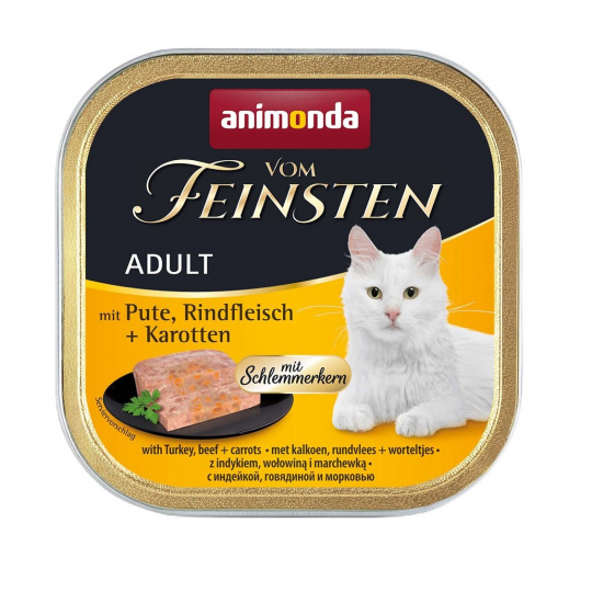 ANIMONDA Vom Feinsten Adult Turkey, beef and carrots - mokré krmivo pro kočky - 100g