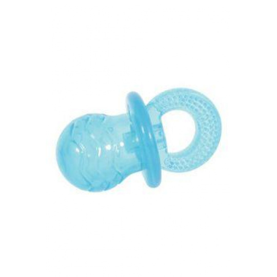 Hračka pes PACIFIER TPR POP dudlík 7cm tyrkysová Zolux