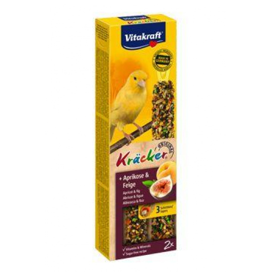 Vitakraft Bird Kräcker Kanár meruňka+fík tyč 2ks Vitakraft Bird Kräcker Kanár meruňka+fík tyč 2ks