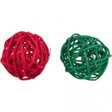 Xmas Balls - zestaw 2 kulek dla gryzoni, z dzwoneczkami, 4 cm Xmas Balls - zestaw 2 kulek dla gryzoni, z dzwoneczkami, 4 cm