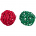 Xmas Balls - zestaw 2 kulek dla gryzoni, z dzwoneczkami, 4 cm