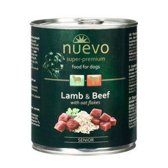 Nuevo pes Senior Jehněčí s ovesnými vl. konz. 800g