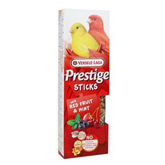 Pamlsok VL Prestige Sticks Canaries with Red Fruist & Mint 2 ks- tyčinka pre kanáriky s červeným ovocím a mätou 60 g