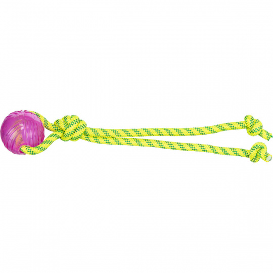 Aqua Toy lano s gumovým míčkem, plovoucí, o 6 × 40 cm, polyester/TPR