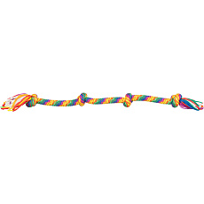 Hrací činka / přetahovadlo 91 cm, 4 uzly, multikolor - LIMITOVANÁ NABÍDKA