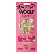 WOOLF pochoutka Earth NOOHIDE L Sticks with Salmon 85g WOOLF pochoutka Earth NOOHIDE L Sticks with Salmon 85g