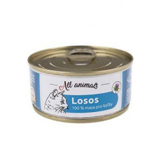 All Animals CAT konz. Losos mletý 90g All Animals CAT konz. Losos mletý 90g