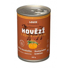 Louie Dog konz. Hovězí s dýní,cuketou a prebiotiky400g Louie Dog konz. Hovězí s dýní,cuketou a prebiotiky400g
