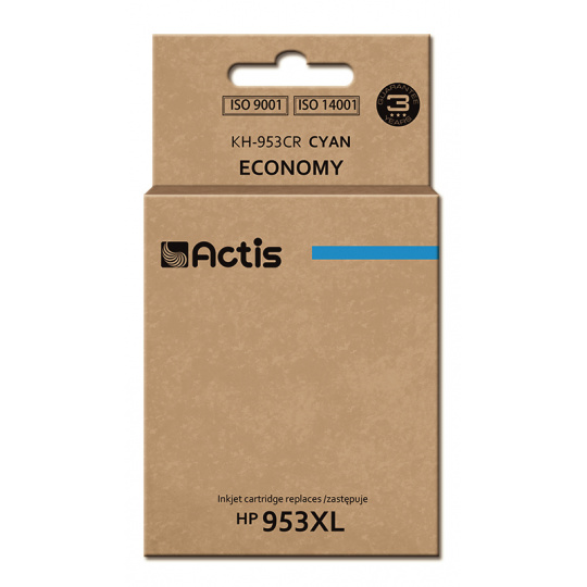 Actis KH-953CR Inkoust (náhrada za HP 953XL F6U16AE; prémiový; 25 ml; modrý)