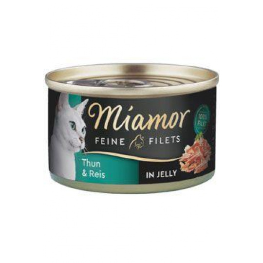 Miamor Cat Filet konzerva tuňák+rýže v želé 100g
