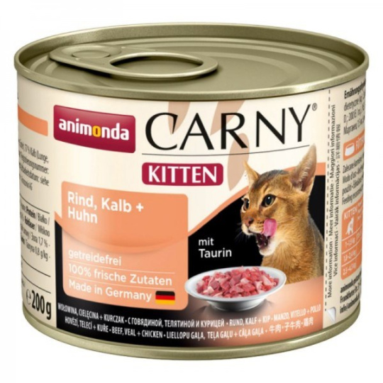 ANIMONDA Carny Kitten Beef, veal, chicken - mokré krmivo pro kočky - 200 g